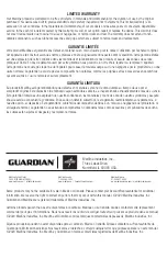 Preview for 8 page of Guardian G30300 User Instructions