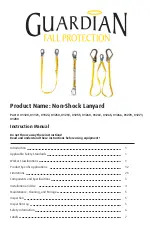 Preview for 1 page of Guardian Non-Shock Lanyard Instruction Manual