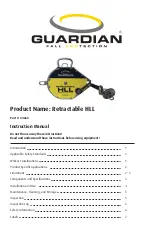 Guardian Retractable HLL Instruction Manual preview