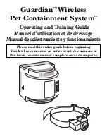 Preview for 1 page of Guardian Wireless Pet Containment System Operating And Training Manual