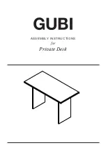 Предварительный просмотр 1 страницы GUBI Private Desk 10083287 Assembly Instructions Manual