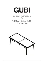 Preview for 1 page of GUBI S-Table Dining Table Extendable 10058061 Assembly Instructions Manual