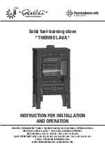 Guca THERMO LAVA Instructions For Installation And Operation Manual preview