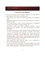 Предварительный просмотр 6 страницы Gucci Dive watches Instructions For Use Manual