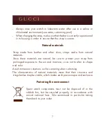 Предварительный просмотр 7 страницы Gucci Dive watches Instructions For Use Manual