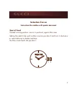 Preview for 2 page of Gucci STANDARD WATCHES Instructions For Use Manual