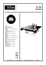 GÜDE 55482 Translation Of Original Operating Instructions предпросмотр