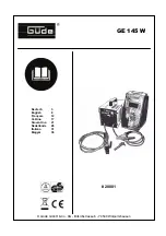 Gude GE 145 W Manual preview