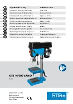 Gude GTB 16/500 VARIO Translation Of The Original Instructions preview