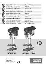 Gude GTB 16/605 Original Instructions Manual preview