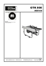 Gude GTK 800 Translation Of Original Operating Instructions preview