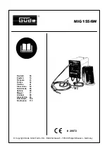 Gude MIG 155/6W Operation Manual preview