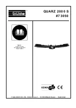 Gude QUARZ 2000 S Original Operating Instructions предпросмотр