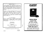 Guest 2815M Installation And Operating Instructions Manual preview