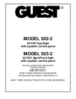 Guest 502-2 Installation And Operation Instructions Manual preview