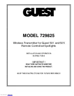 Preview for 1 page of Guest 729825 Manual