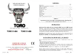 GUIL TORO D-404 Operator'S Manual preview