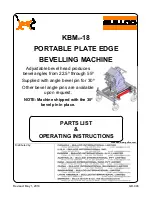 Preview for 1 page of GULLCO KBM-18 Parts List & Operating Instructions