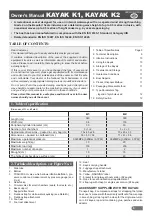 Preview for 9 page of Gumotex K1 Owner'S Manual