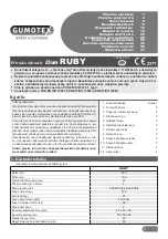 Gumotex RUBY User Manual preview