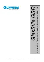 Preview for 1 page of Gunnebo GlasStile GSR Installation, Operation And Maintenance Manual