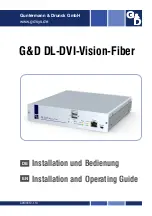 Guntermann & Drunck DL-DVI-Vision-Fiber series Installation And Operating Manual предпросмотр