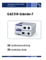 Предварительный просмотр 1 страницы Guntermann & Drunck DVI-Extender-F Installation Manual