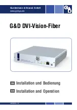 Guntermann & Drunck DVI-Vision-Fiber-AR Installation And Operation Manual предпросмотр