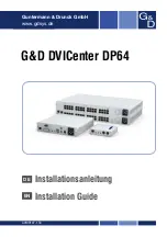 Guntermann & Drunck DVICenter DP64 Installation Manual предпросмотр