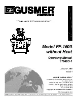 GUSMER ff-1600 Operating Manual preview