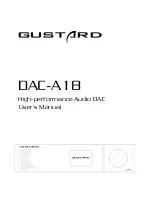 GUSTARD DAC-A18 User Manual предпросмотр