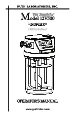 Предварительный просмотр 1 страницы Guth Laboratories 12V500 DUPLEX Operator'S Manual