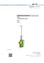 Предварительный просмотр 1 страницы Guth Ventiltechnik RA 110 Operating Instructions Manual