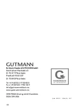 Предварительный просмотр 68 страницы GUTMANN 32 EM 1110x280 Installation Instructions Manual