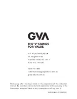 Preview for 16 page of GVA G2SSMS15 Instruction Manual