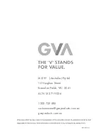 Preview for 20 page of GVA G80UFW15 Instruction Manual