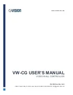 Preview for 1 page of GVision VW-CG Series User Manual