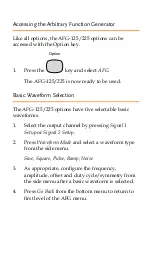 Предварительный просмотр 8 страницы GW Instek AFG-125 Quick Start Manual