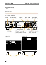 Preview for 14 page of GW Instek APS-7000 Series User Manual