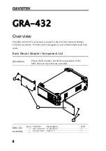 Предварительный просмотр 2 страницы GW Instek GRA-432 Assembly Manual