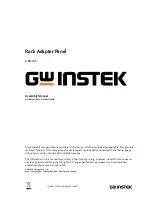 GW Instek GRA-436 Assembly Manual предпросмотр