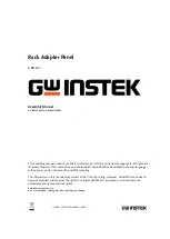 GW Instek GRA-437 Assembly Manual предпросмотр