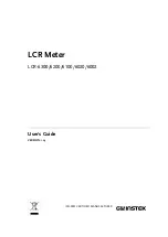 Preview for 1 page of GW Instek LCR-6000 Series User Manual