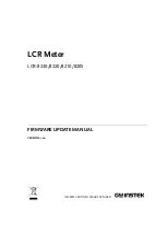 Preview for 1 page of GW Instek LCR-8200 Series Firmware Update Manual