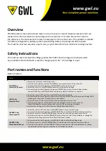 Preview for 2 page of GWL M-YR1035P Quick Start Manual