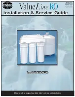 GWW ValueLine RO VALUE-5EZ50 Installation & Service Manual preview