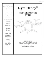 Предварительный просмотр 1 страницы Gym Dandy TT-210 Owner'S Manual