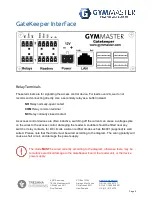 Предварительный просмотр 6 страницы GYMMASTER GateKeeper h5 Wiring Instructions