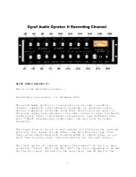 Gyraf Audio Gyratec II User Manual preview