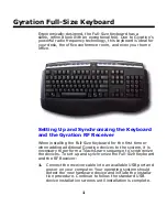 Предварительный просмотр 4 страницы Gyration Full-Size Keyboard User Manual